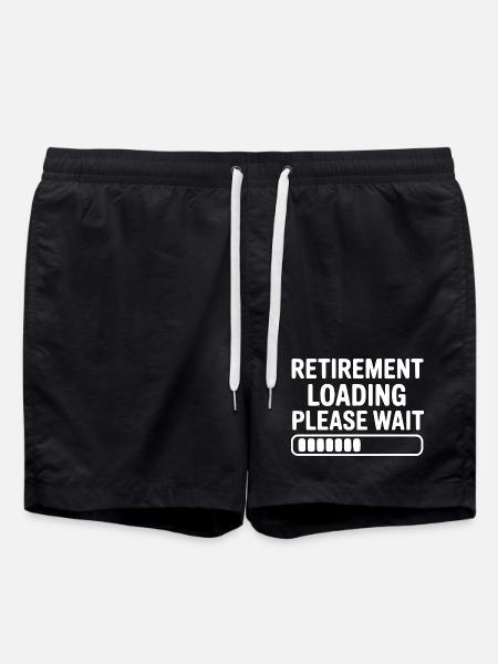 Retirement Loading Please Wait - Swim Trunks - black