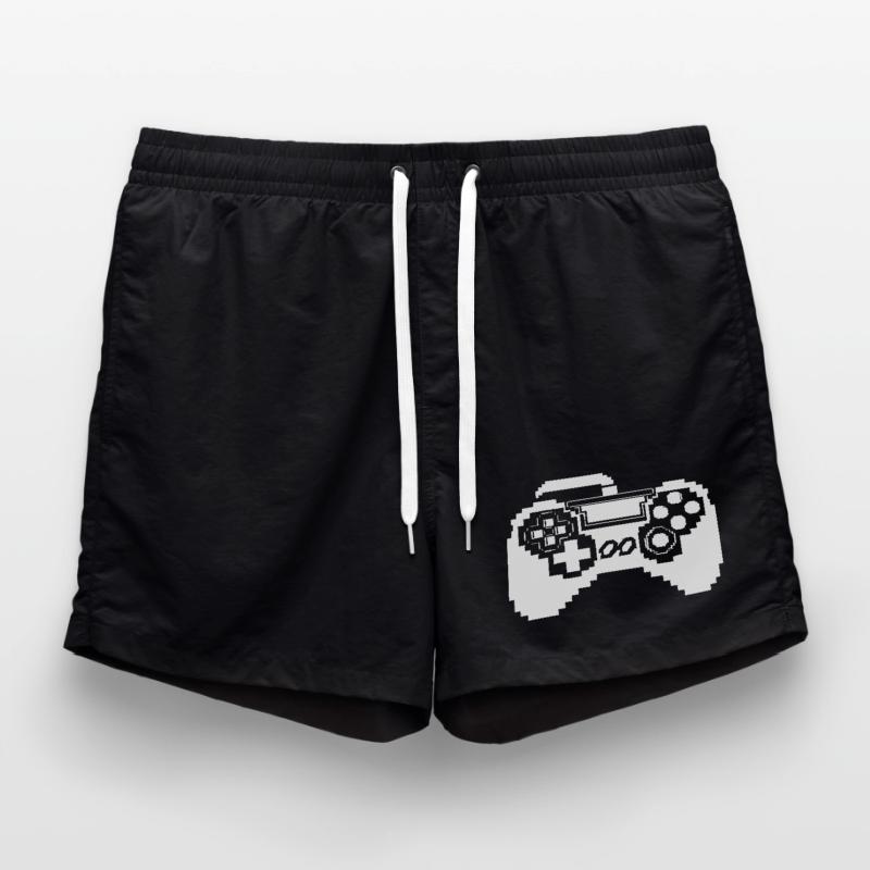 Game Controller Pixel Graphics Swim Trunks