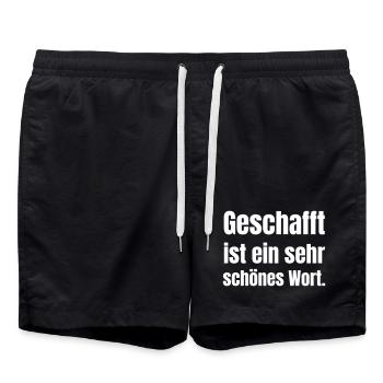 The graduation is done. - Swim Trunks - black - Front - AI Model Male 185 light (185cm)