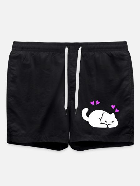 Cat Love - Swim Trunks - black