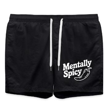 Mentalement épicé - Short de bain - noir - Devant - AI Model Male 185 light (185cm)