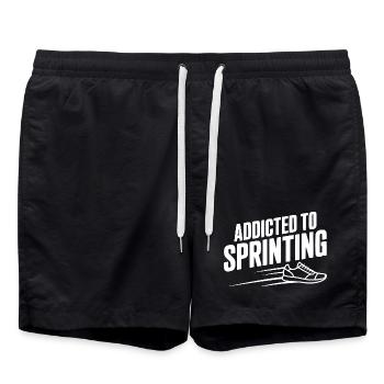 Accro au sprint - Short de bain - noir - Devant - AI Model Male 185 light (185cm)