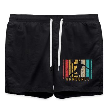 Passionnés de handball Sports de handball Joueurs de handball - Short de bain - noir - Devant - AI Model Male 185 light (185cm)