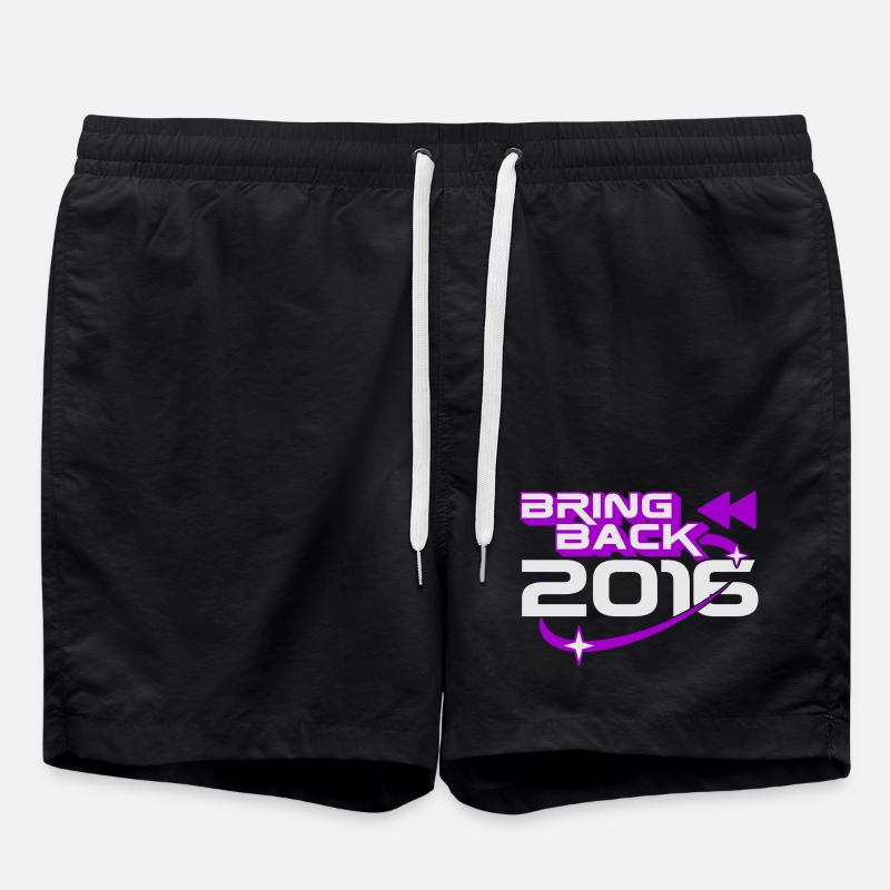 Bring Back 2016 Throwback Internet Nostalgia - Swim Trunks - black