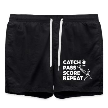 Handballspieler Motivation - Badeshorts - Schwarz - Vorne - AI Model Male 185 light (185cm)