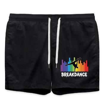 Breakdance Streetstyle Hip Hop DJ Dance - Swim Trunks - black - Front - AI Model Male 185 light (185cm)