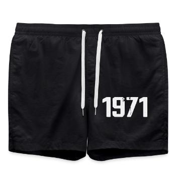 Legendary Since 1971 Vintage 1971 Retro 1971 - Swim Trunks - black - Front - AI Model Male 185 light (185cm)