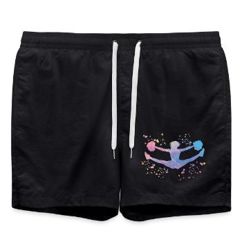 Cheerleader Cheer Mom Cheerleading - Badeshorts - Schwarz - Vorne - AI Model Male 185 light (185cm)