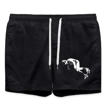 Skater - Badeshorts - Schwarz - Vorne - AI Model Male 185 light (185cm)