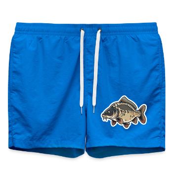 Spiegelkarpfen-Cartoon – niedliches Karpfenangel-Design - Badeshorts - Cobalt blue - Vorne
