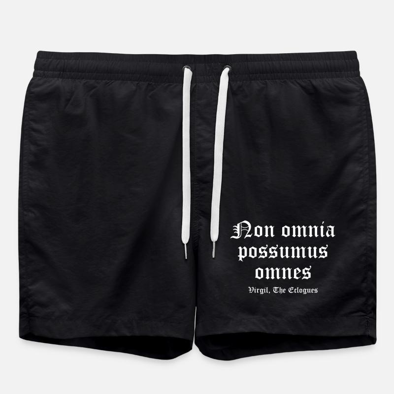 Non omnia possumus Gothic Tee - Swim Trunks - black