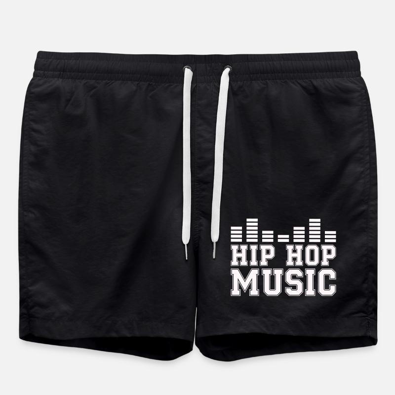 hip_hop_music_rap - Swim Trunks - black
