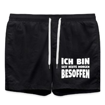 Lustige Sauf Sprüche - Badeshorts - Schwarz - Vorne - AI Model Male 185 light (185cm)