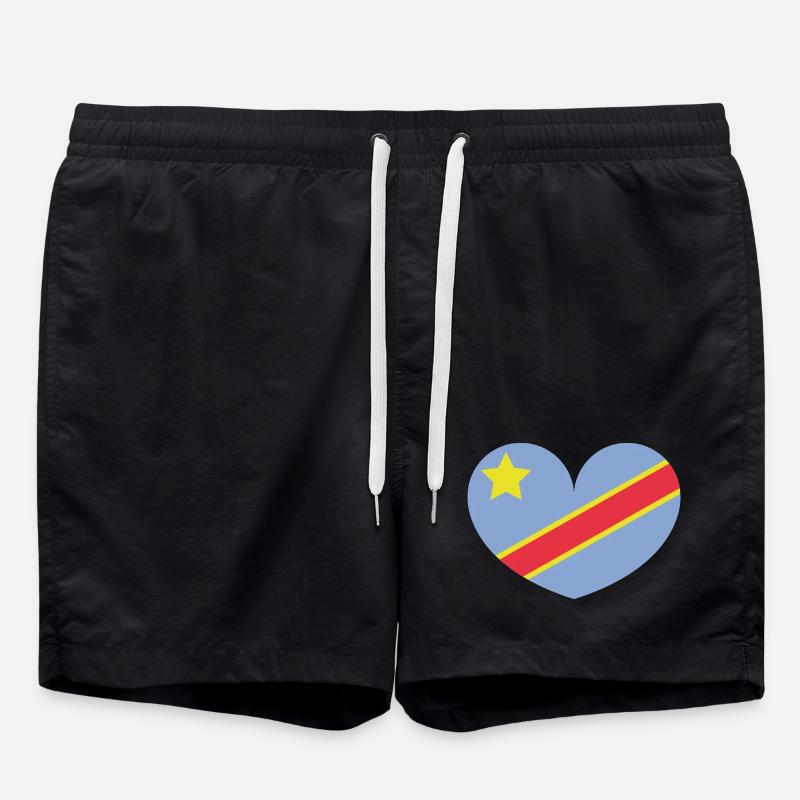 Drapeau du cœur du Congo - Short de bain - noir