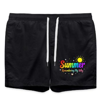 Summer Remembering My Why - Swim Trunks - black - Front - AI Model Male 185 light (185cm)