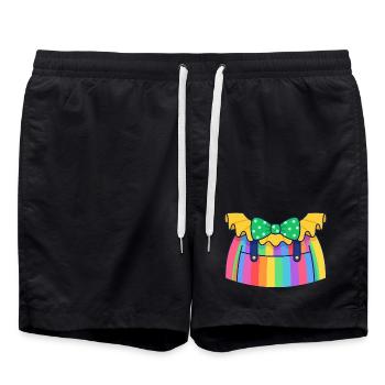 Colorful Clown Costume Carnival Carnival Disguise - Swim Trunks - black - Front - AI Model Male 185 light (185cm)
