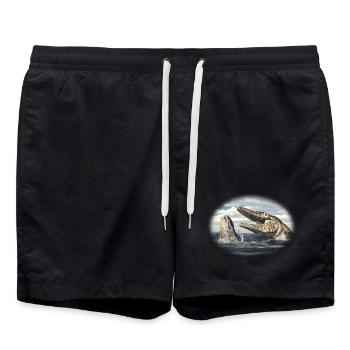 Tylosaurus préhistorique à la chasse - Short de bain - noir - Devant - AI Model Male 185 light (185cm)