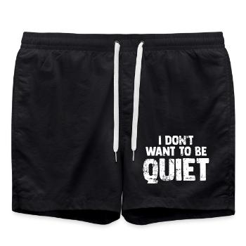 Ich will nicht lustig sein Humor Geschenk Lustig - Badeshorts - Schwarz - Vorne - AI Model Male 185 light (185cm)