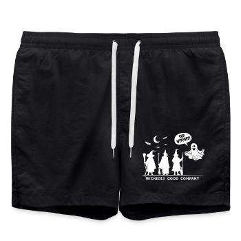 Lustiges Halloween-Design von Geist und Hexen - Badeshorts - Schwarz - Vorne - AI Model Male 185 light (185cm)