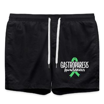 Gastroparese Aufklärung - Badeshorts - Schwarz - Vorne - AI Model Male 185 light (185cm)