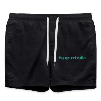 RETRAITE. RETRAITE. RETRAITEE. RETRAITE - Short de bain - noir - Devant - AI Model Male 185 light (185cm)