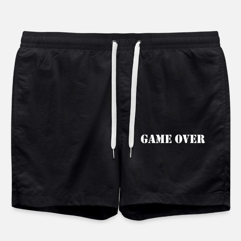 Game over - Swim Trunks - black