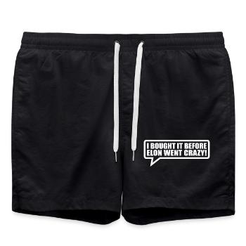 I bought it before Elon went crazy - Badeshorts - Schwarz - Vorne - AI Model Male 185 light (185cm)