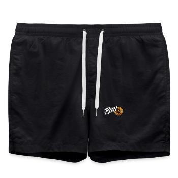Plan Bitcoin - Badeshorts - Schwarz - Vorne - AI Model Male 185 light (185cm)
