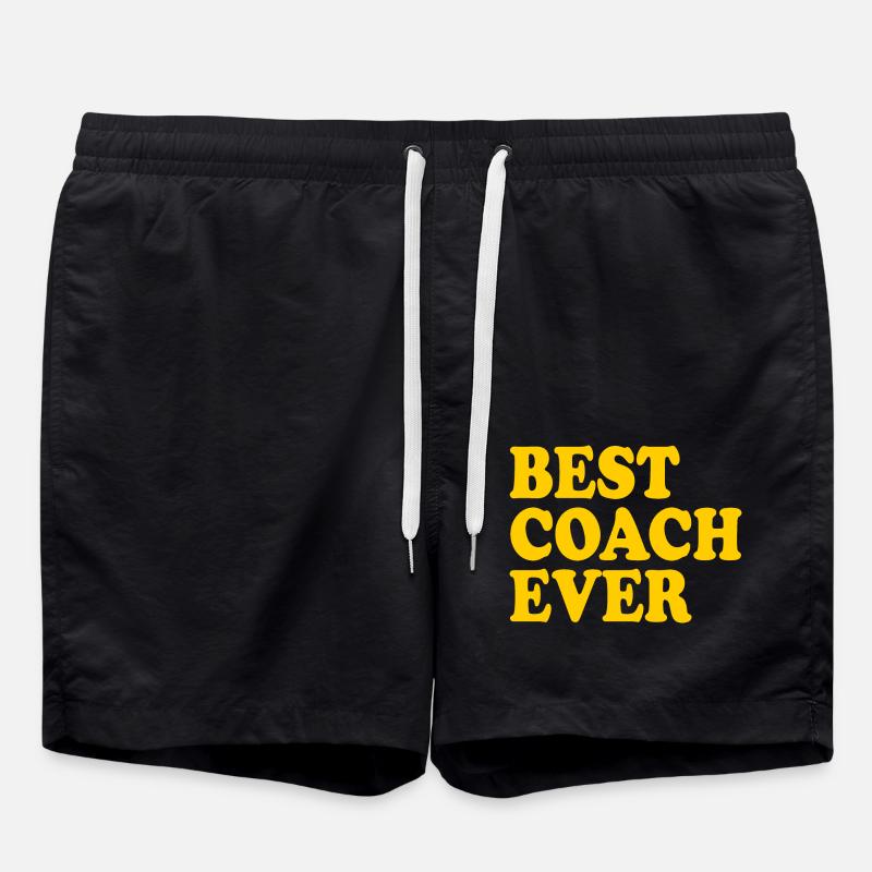 Best coach ever - Badeshorts - Schwarz
