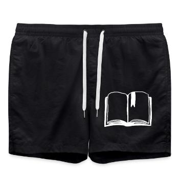 Livre Lecteurs Les amateurs de livres cadeaux Livres Lire - Short de bain - noir - Devant - AI Model Male 185 light (185cm)