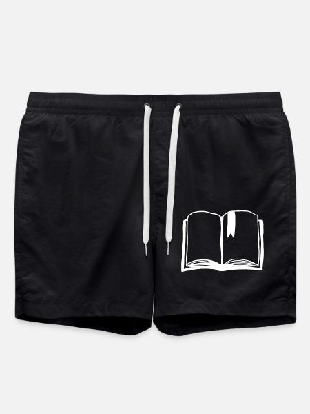 Buch Leser Buchliebhaber Geschenk Bücher Lesen - Badeshorts - Schwarz