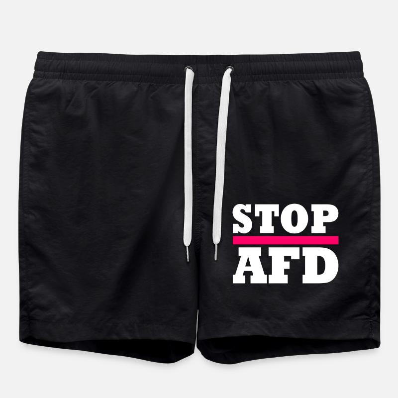 Stop afd - Badeshorts - Schwarz