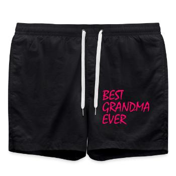 Best grandma ever - Swim Trunks - black - Front - AI Model Male 185 light (185cm)
