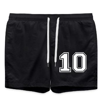 10 - Badeshorts - Schwarz - Vorne - AI Model Male 185 light (185cm)