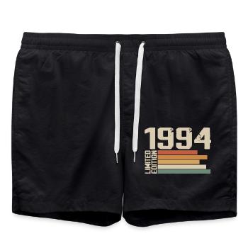 1994 Vintage - Retro 1994 Birthday Gift 1994 - Swim Trunks - black - Front - AI Model Male 185 light (185cm)