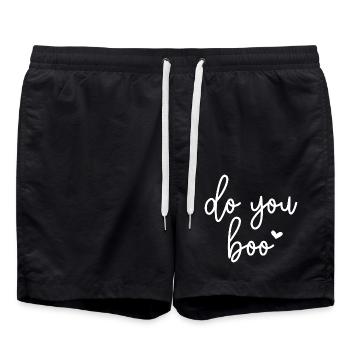 Do You Boo Inspirational Quote With Heart - Swim Trunks - black - Front - AI Model Male 185 light (185cm)