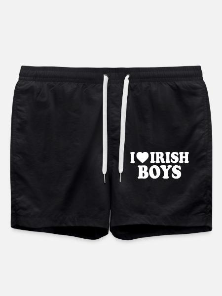 I love irish boys - Swim Trunks - black