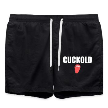 Cuckold - Swim Trunks - black - Front - AI Model Male 185 light (185cm)