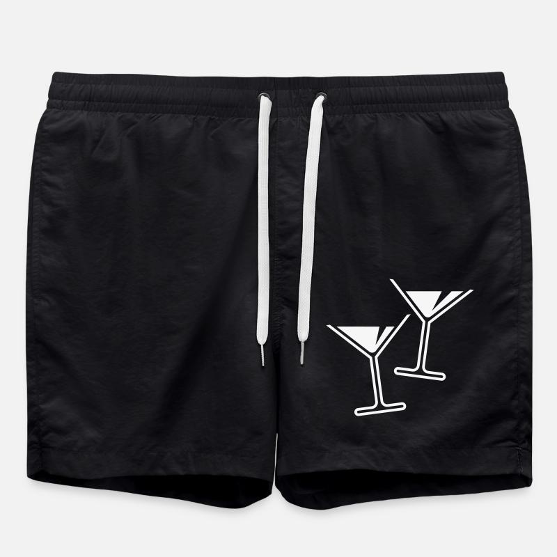 XSommerliche Grüße (White) - Swim Trunks - black