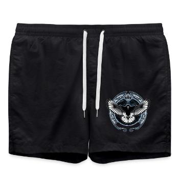 faucon celtique - Short de bain - noir - Devant - AI Model Male 185 light (185cm)