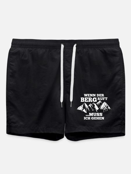 Wenn der Berg ruft... - Badeshorts - Schwarz