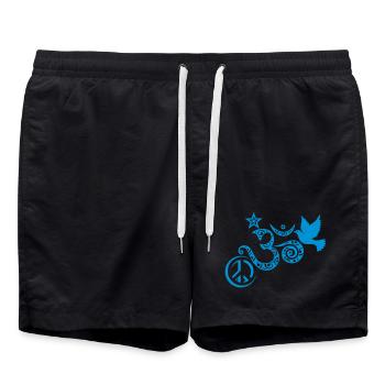 Om peaceful - Short de bain - noir - Devant - AI Model Male 185 light (185cm)
