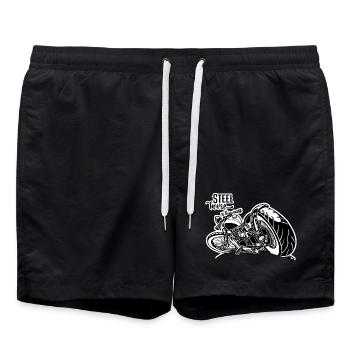 0894 STEEL HORSE - Swim Trunks - black - Front - AI Model Male 185 light (185cm)