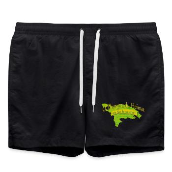 o Thurgau du Heimat | Ostschweiz - Badeshorts - Schwarz - Vorne - AI Model Male 185 light (185cm)