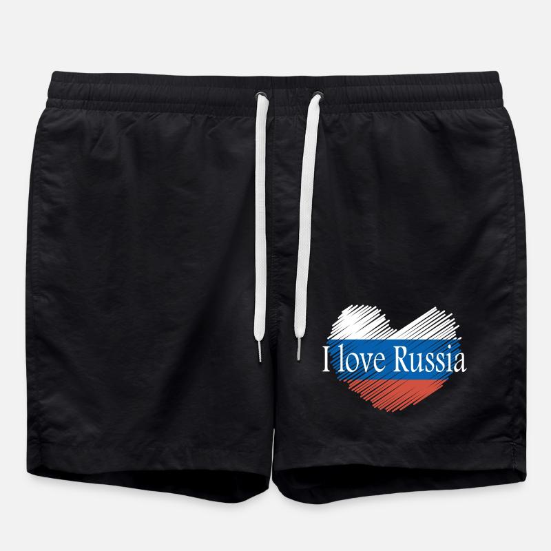 J'aime la russie - Short de bain - noir