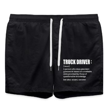 Conducteur de camion - Short de bain - noir - Devant - AI Model Male 185 light (185cm)