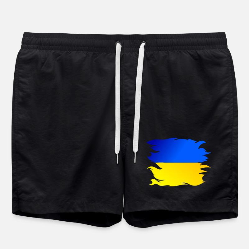 Drapeau de l’Ukraine Drapeau - Short de bain - noir