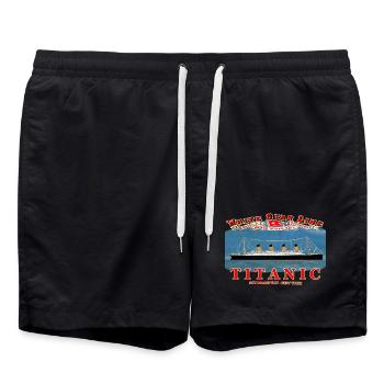 TITANIC CREATION Louis RUNEMBERG © Adagp - Swim Trunks - black - Front - AI Model Male 185 light (185cm)