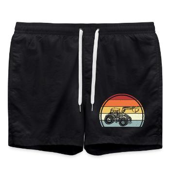 Tractor - Swim Trunks - black - Front - AI Model Male 185 light (185cm)