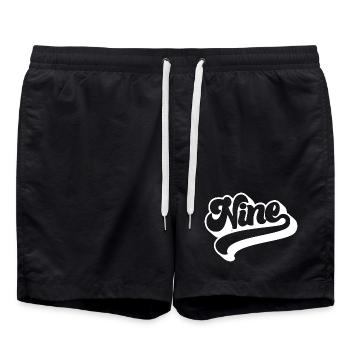 Dix 9e anniversaire Enfants Garçons Filles 9 ans - Short de bain - noir - Devant - AI Model Male 185 light (185cm)